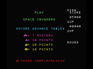 Space Invader screenshot 2 for MSX